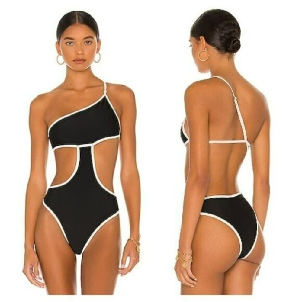 lovewave The Amalia One Piece - Black & Ivory